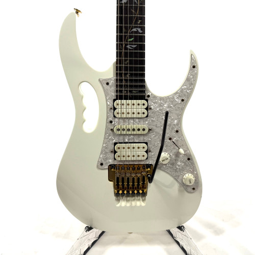 Vist Large View of Product Image Which is Used Ibanez JEM7V Electric Guitar White 6-String