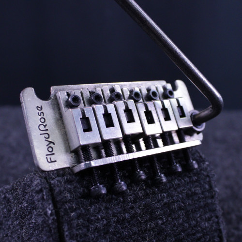 Vist Large View of Product Image Which is Used Floyd Rose NFT BRIDGE ANTIQUE SILVER NON FINE TUNER Guitar Hardware