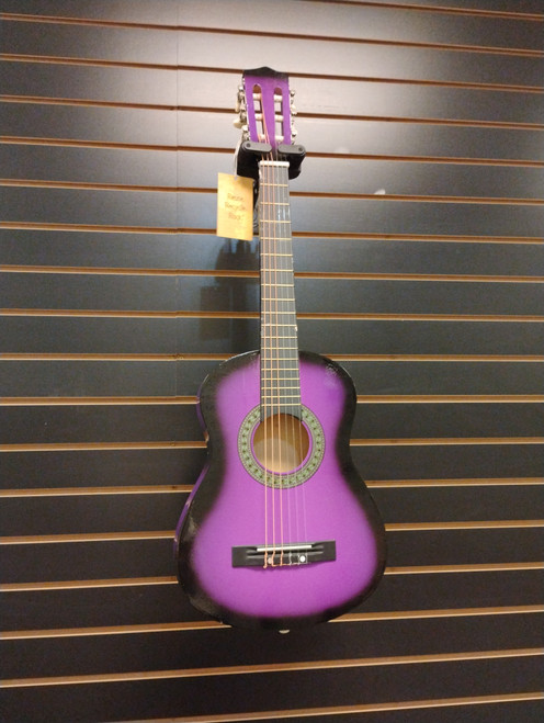 Vist Large View of Product Image Which is Used NO BRAND (Brandless Product) SMALL PURPLE CLASSICAL Acoustic Guitar Purple