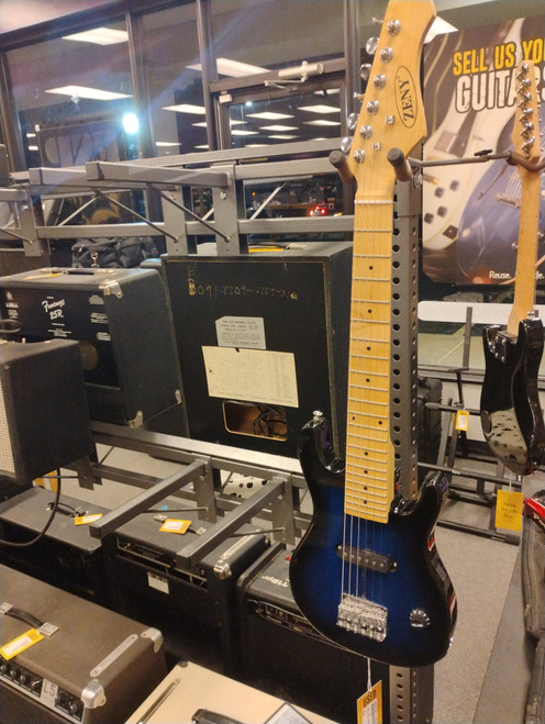 Vist Large View of Product Image Which is Used ZENY MINI STRAT Electric Guitar Blue 6-String