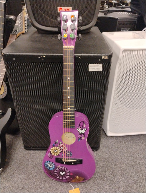 Vist Large View of Product Image Which is Used First Act PURPLE W/BUTTERFLIES Acoustic Guitar Purple