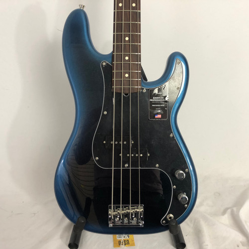 Vist Large View of Product Image Which is Used Fender AMERICAN PROFESSIONAL II PRECISION BASS P Type Bass Guitar Blue 4-String