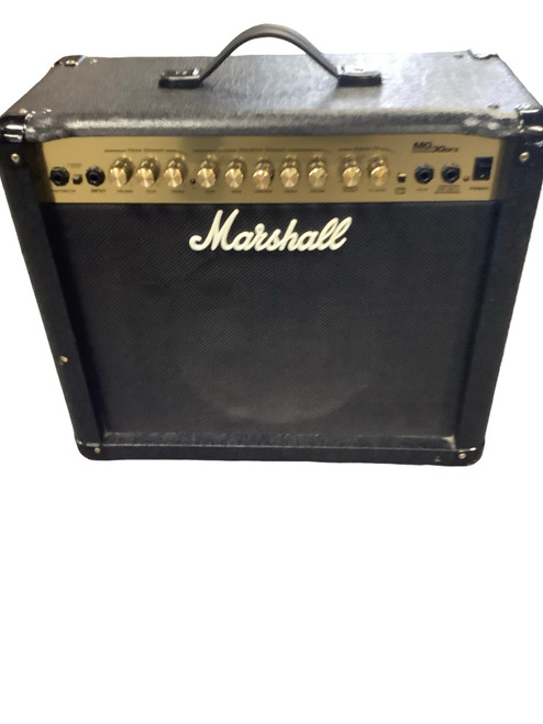 Vist Large View of Product Image Which is Used Marshall MG30DFX Solid State Guitar Amp 1 x 10