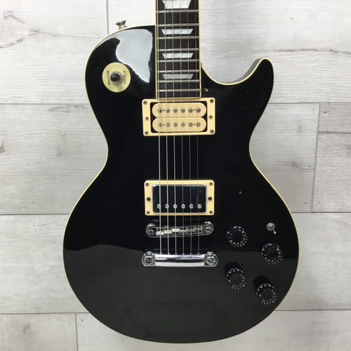 Vist Large View of Product Image Which is Used Vantage VLP-500 80's MIJ Vintage LP Type Electric Guitar Black