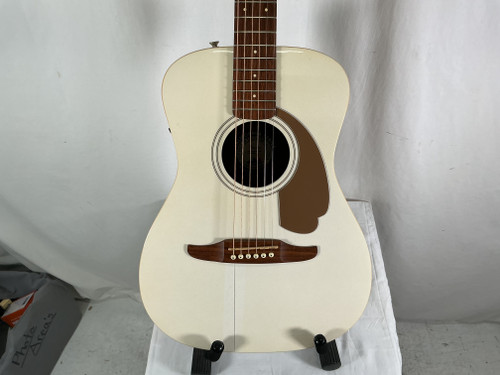 Vist Large View of Product Image Which is Used AS-IS Fender MALIBU PLAYER ARG WIN Solid Top Acoustic Guitar White