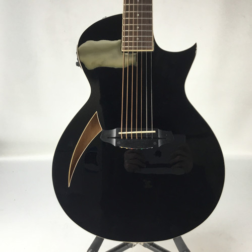 Vist Large View of Product Image Which is Used LTD TL-7BLK B STOCK Semi-Hollow Electric Guitar Black 7-String