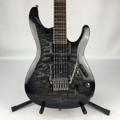Vist Large View of Product Image Which is Used Ibanez S570DXQM S Type Electric Guitar Black 6-String