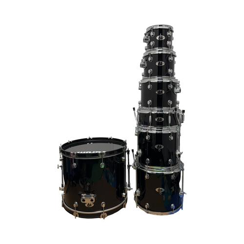 Vist Large View of Product Image Which is Used Ddrum D2 7-PIECE DRUM SET INCL HARDWARE Drum Shells and Hardware Black