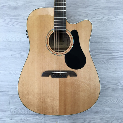 Vist Large View of Product Image Which is Used Alvarez AD90CE Solid Top Acoustic Guitar Natural