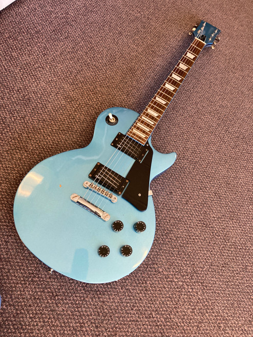 Vist Large View of Product Image Which is Used Yamaha SL380 Vintage LP Type Electric Guitar Blue 6-String