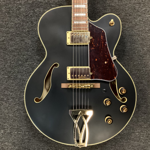Vist Large View of Product Image Which is Used Ibanez AF75G Semi-Hollow Electric Guitar Black 6-String