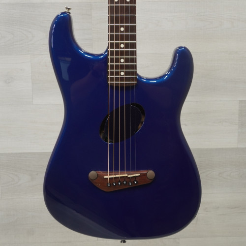 Vist Large View of Product Image Which is Used Fender Acoustasonic Strat Laminate Top Acoustic Guitar Blue