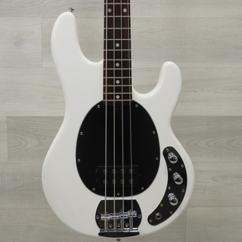 Vist Large View of Product Image Which is Used Sterling By Ernie Ball Sub Stingray RAY4 Bass Guitar White 4-String