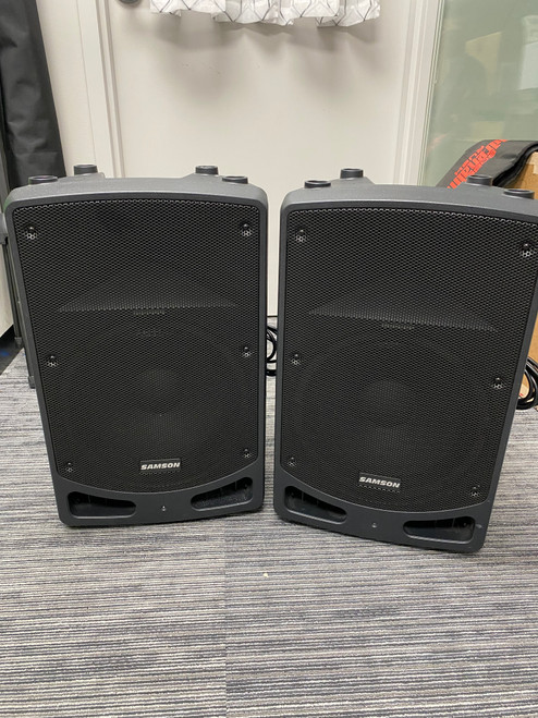 Vist Large View of Product Image Which is Used Samson XP112A PAIR EXPEDITION POWERED SPEAKERS Portable PA System Speaker