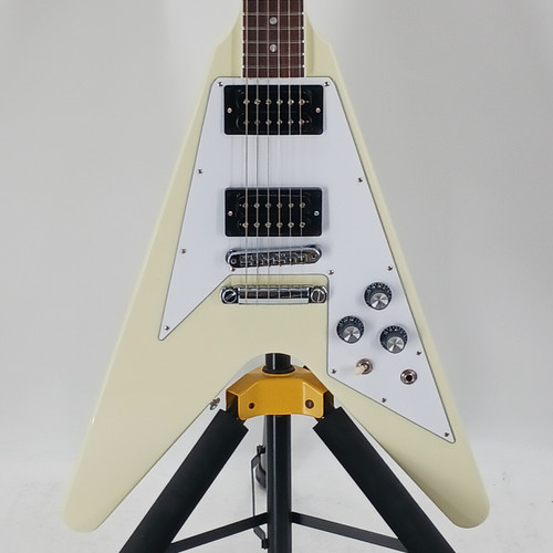 Vist Large View of Product Image Which is Used Gibson 70S FLYING V Pointy Electric Guitar White 6-String