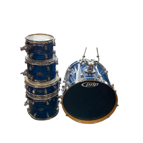 Vist Large View of Product Image Which is Used PDP CX SERIES 5-PC DRUM KIT W/HDWR Drum Shells and Hardware Blue