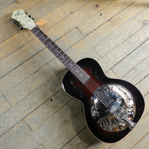 Vist Large View of Product Image Which is Used Recording King RATTLESNAKE SM BODY RESONATOR Laminate Top Acoustic Guitar Sunburst
