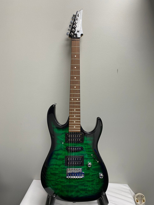 Vist Large View of Product Image Which is Used Ibanez GIO GRG Super S Electric Guitar Green 6-String