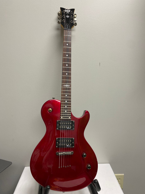 Vist Large View of Product Image Which is Used Schecter SOLO-6 SGR LP Type Electric Guitar Red 6-String