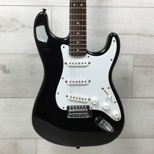 Vist Large View of Product Image Which is Used Squier Affinity Stratocaster Electric Guitar Black