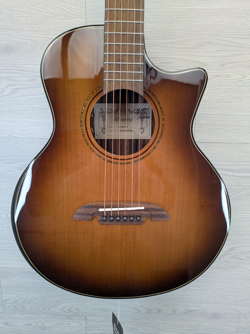 Vist Large View of Product Image Which is B-STOCK Alvarez LJE95CEARSHB Artist Elite Series Solid-Top Acoustic/Electric Shadowburst Gloss w/Deluxe Gig Bag