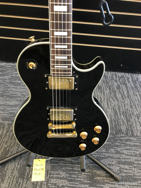 Vist Large View of Product Image Which is Used Epiphone LES PAUL CUSTOM LP Type Electric Guitar Black 6-String