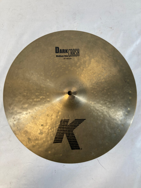 Vist Large View of Product Image Which is Used Zildjian 16" K Dark Medium Thin Crash Cymbal