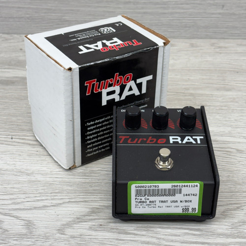 Vist Large View of Product Image Which is Used Pro Co TURBO RAT TRAT USA W/BOX Overdrive Pedal