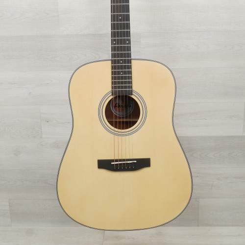 Vist Large View of Product Image Which is Used Amahi HSGT510 Solid Top Acoustic Guitar Natural @