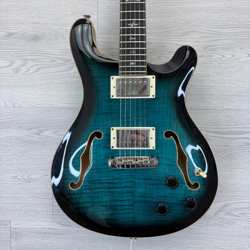 Vist Large View of Product Image Which is Used Paul Reed Smith - PRS SE HOLLOWBODY II PIEZO Semi-Hollow Electric Guitar Blue 6-String