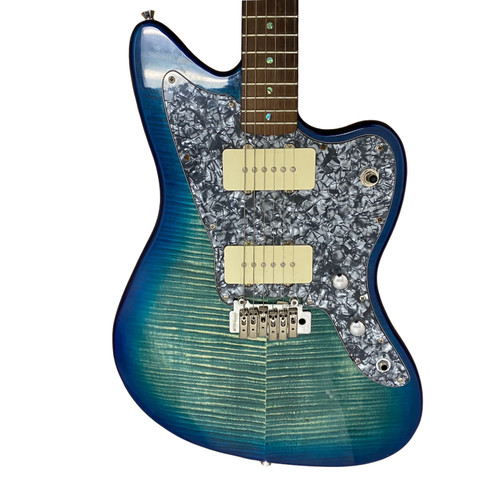 Vist Large View of Product Image Which is Used Firefly PURE SERIES JSN OFFSET Offset Double Cutaway Electric Guitar Blue 6-String