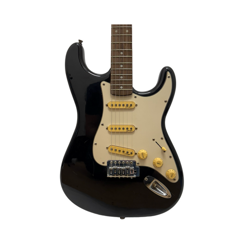 Vist Large View of Product Image Which is Used Stagg STRAT COPY NO CASE Vintage S Type Electric Guitar Black 6-String
