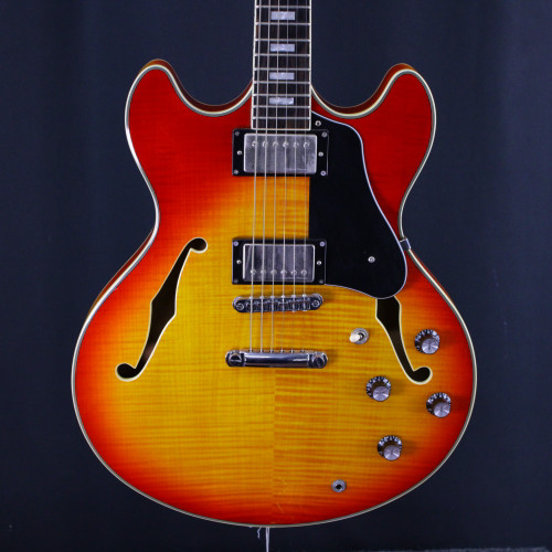 Vist Large View of Product Image Which is Used Sire LARRY CARLTON H7 Semi-Hollow Electric Guitar Cherry Sunburst 6-String