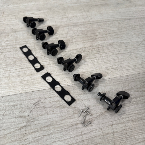 Vist Large View of Product Image Which is Used Hipshot 6-Inline Locking Tuners - Black