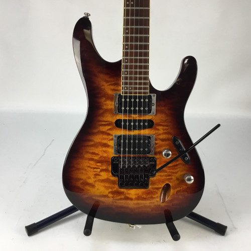 Vist Large View of Product Image Which is Used Ibanez S670QM S Type Electric Guitar Orange 6-String