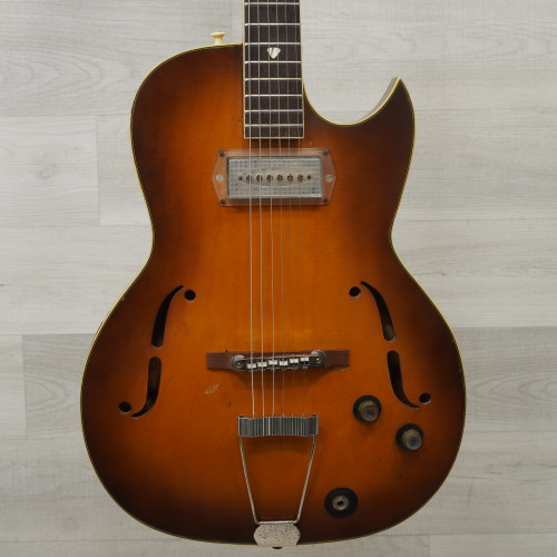 Vist Large View of Product Image Which is Used Kay Galaxie Vintage Semi-hollow Electric Guitar Honey Burst