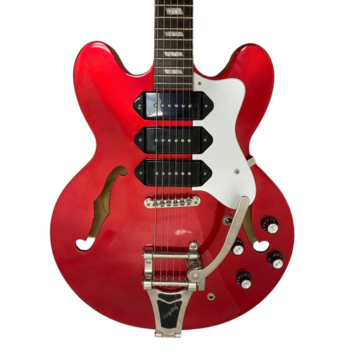 Vist Large View of Product Image Which is Used Epiphone RIVERIA P93 RED WINE NO CASE Semi-Hollow Electric Guitar Red 6-String