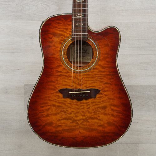 Vist Large View of Product Image Which is Used Washburn DM2000Q Solid Top Acoustic Guitar Sunburst