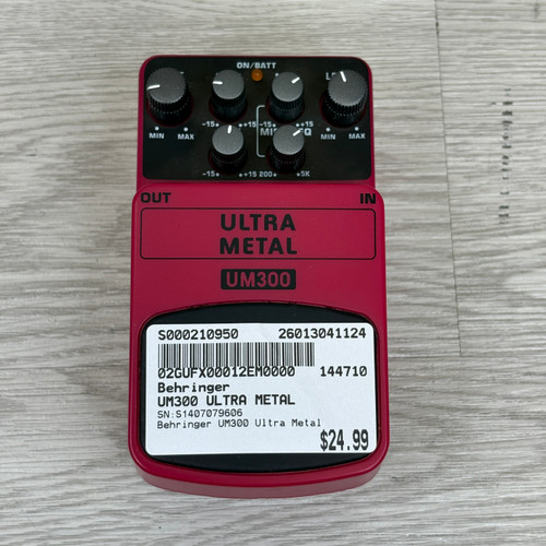 Vist Large View of Product Image Which is Used Behringer UM300 Ultra Metal Distortion Pedal