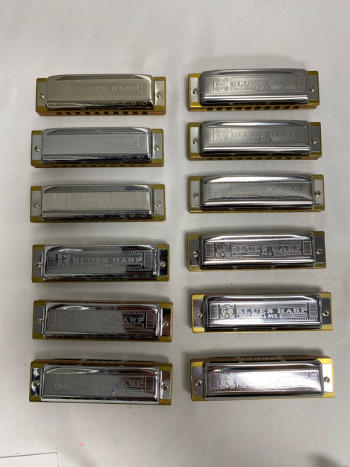Vist Large View of Product Image Which is Used Hohner BLUESHARP MS 12-SET OF HARMONICAS Band Instrument Accessory