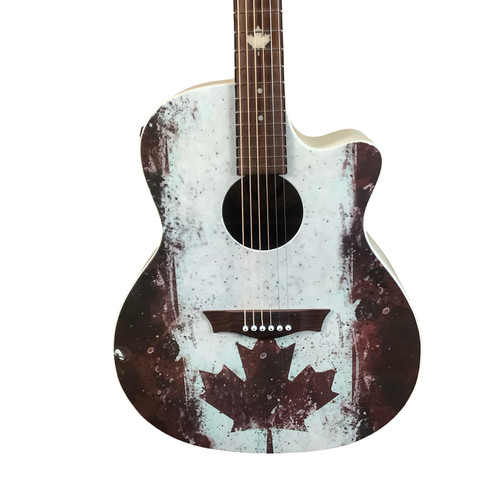 Vist Large View of Product Image Which is Used Dean AX CANADA Acoustic Guitar Custom Graphics