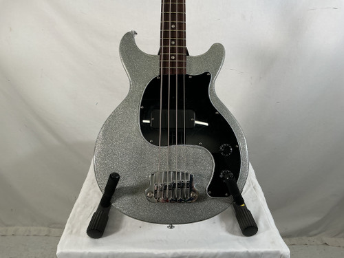 Vist Large View of Product Image Which is Used Gibson LES PAUL JUNIOR BASS Bass Guitar Silver/Gray 4-String