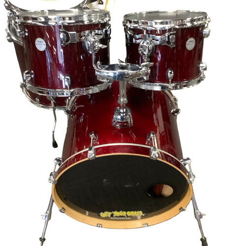 Vist Large View of Product Image Which is Used Mapex 5PC MERIDIAN MAPLE Drum Shell Kit Red 22" Kick Drum