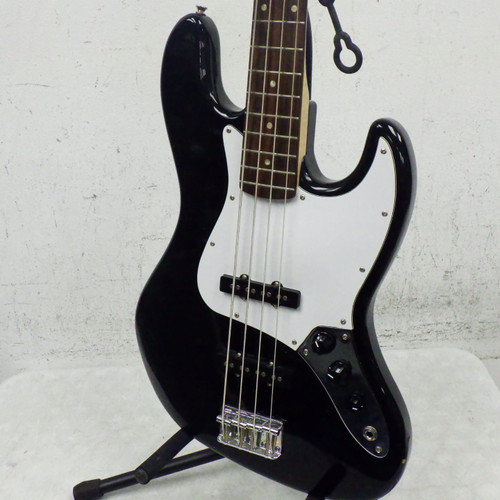Vist Large View of Product Image Which is Used Squier Jazz Bass Guitar Black 4-String