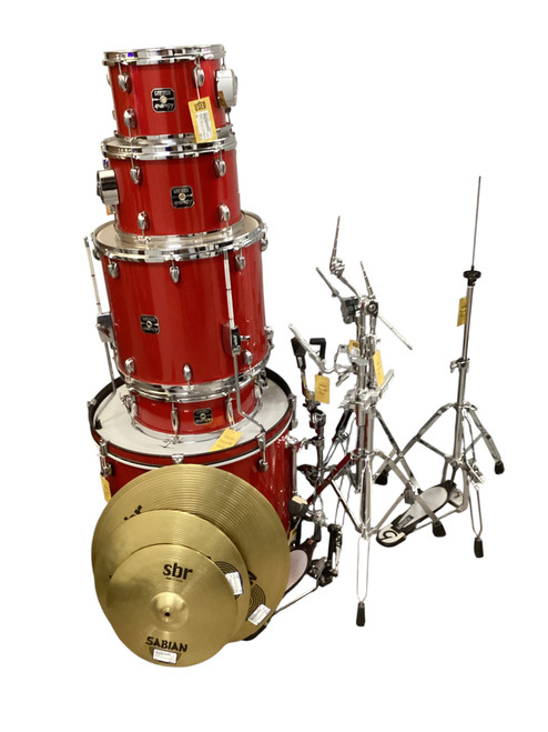 Vist Large View of Product Image Which is Used Gretsch Energy 5PC Drum Kit w/Cymbals + Hardware 