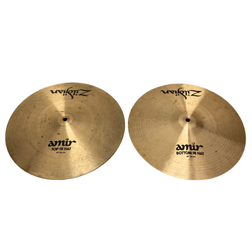 Vist Large View of Product Image Which is Used Zildjian AMIR HI-HATS 14 Vintage Hi Hat Cymbals 14"