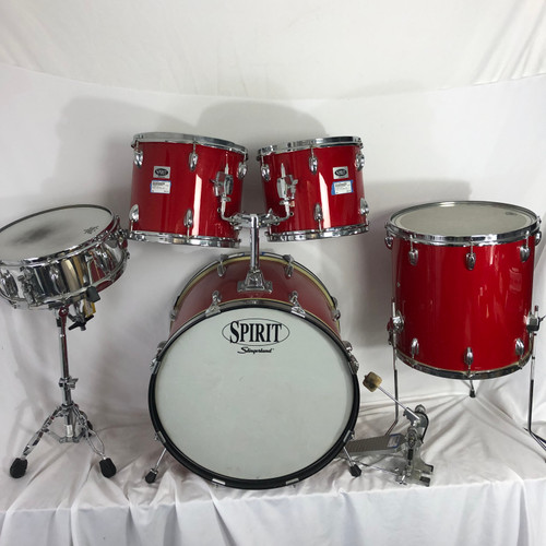 Vist Large View of Product Image Which is Used Slingerland SPIRIT 5PC SHELL KIT Drum Shell Kit Red