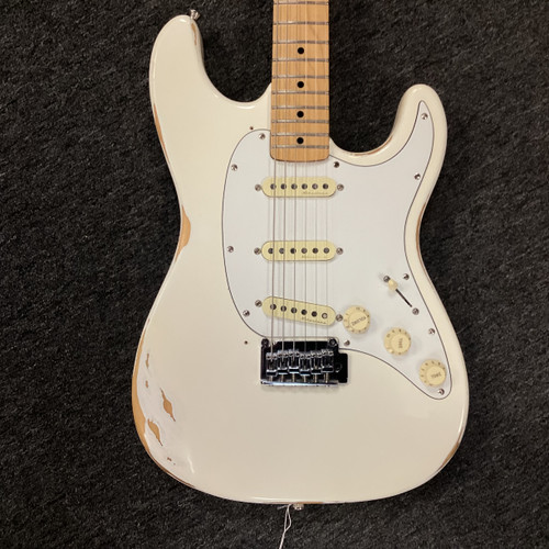 Vist Large View of Product Image Which is Used Fender STRAT NECK PARTS GUITAR S Type Electric Guitar White 6-String