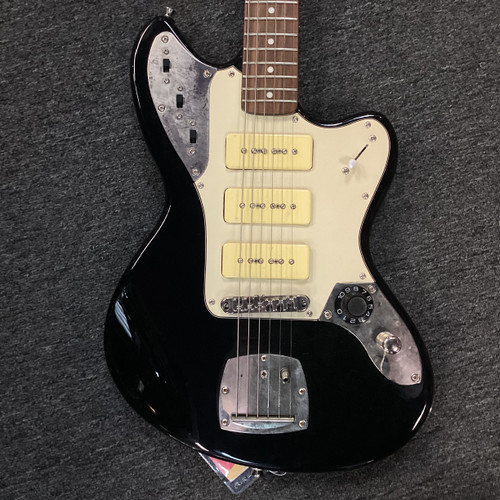 Vist Large View of Product Image Which is Used Jay Turser SURF MASTER Offset Double Cutaway Electric Guitar Black 6-String