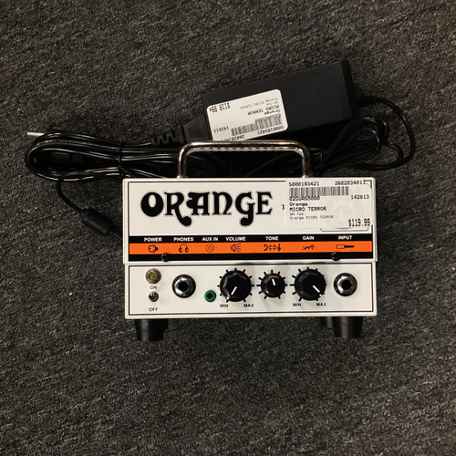 Vist Large View of Product Image Which is Used Orange MICRO TERROR Solid State Guitar Head